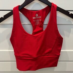 90° degrees red sports bra size small